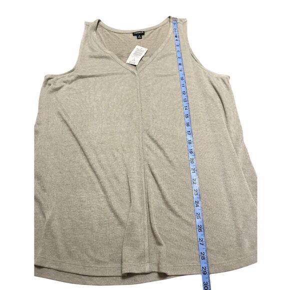 TORRD WOMEN'S SIZE 2 (18/20) SEAGRASS V NECK SWING TANK SUPER SOFT LIGHT NWT - Picture 4 of 8